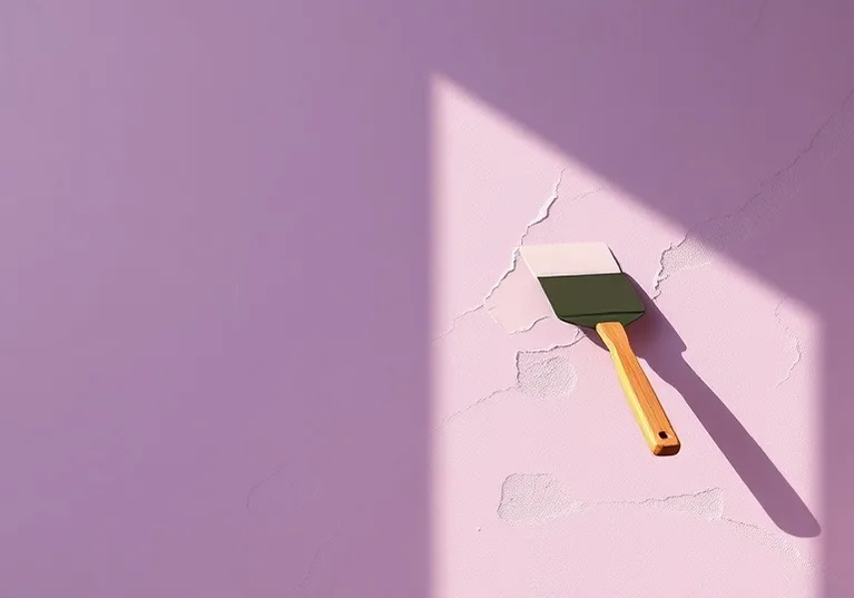 Application d'un enduit décoratif à la lisseuse sur un mur