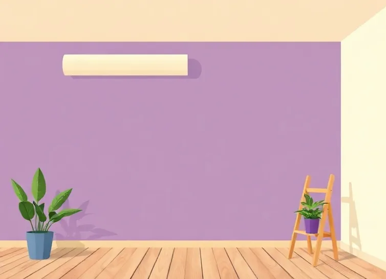 Pose de papier peint, rouleau et brosse à maroufler